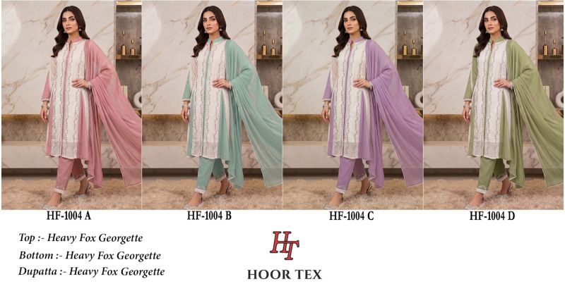 Hoor Tex 1004 A To D Faux Georgette Salwar Kameez